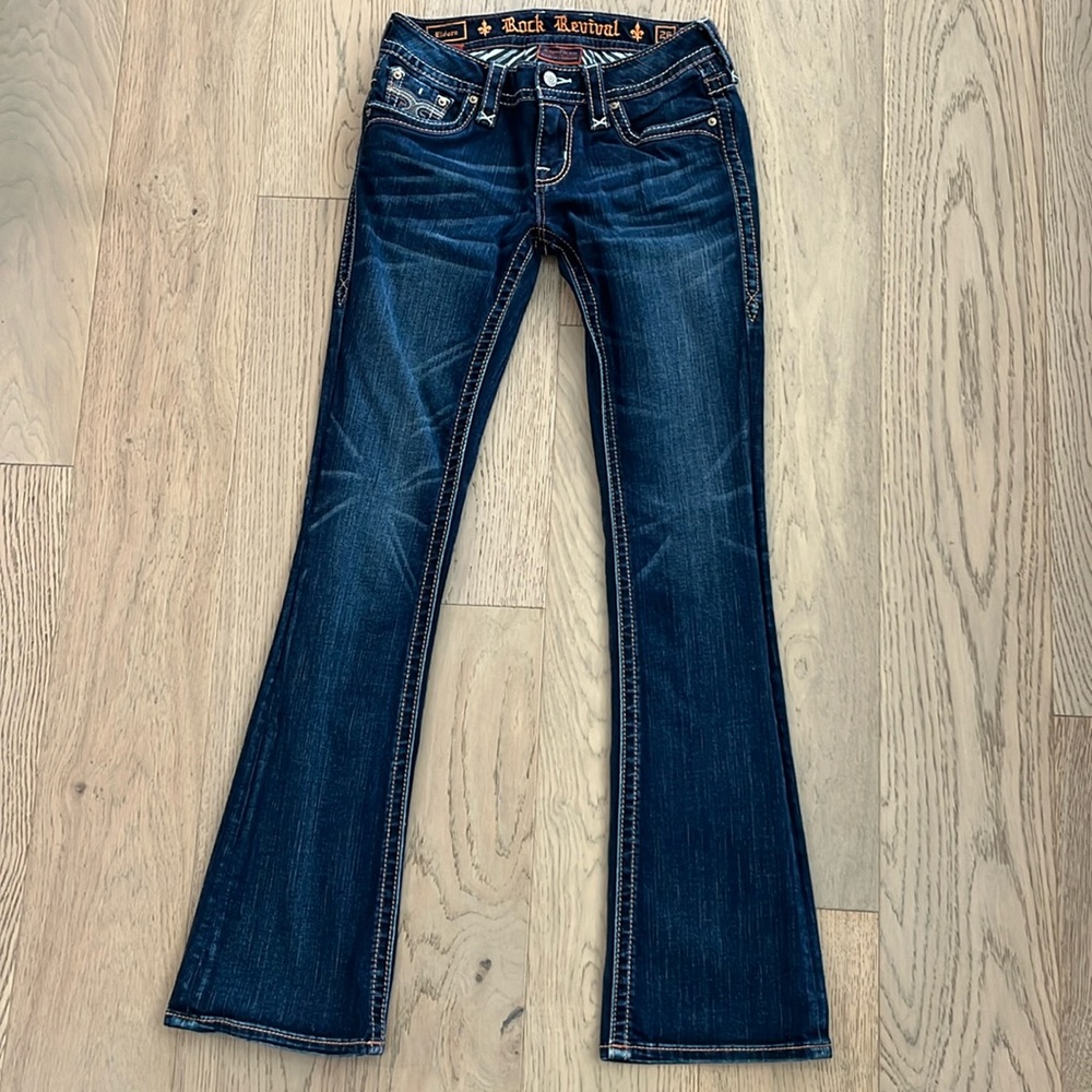 Rock Revival Jeans Size 26 Eldora Boot Cut Dark Wash